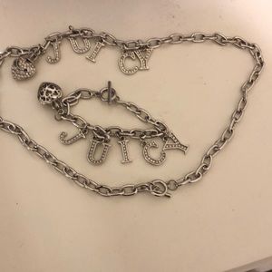 juicy couture necklace and bracelet set